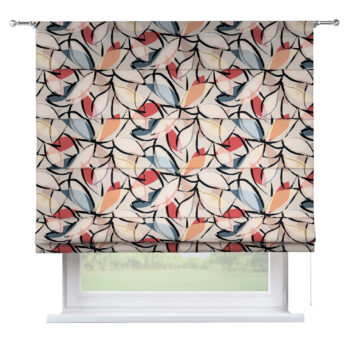 Rímska roleta Torino, ružové a sivé kvetinové motívy, Eden, 144-21