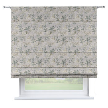 Rímska roleta Torino, sivo - béžové rastliny na sivom podklade, Londres, 143-37