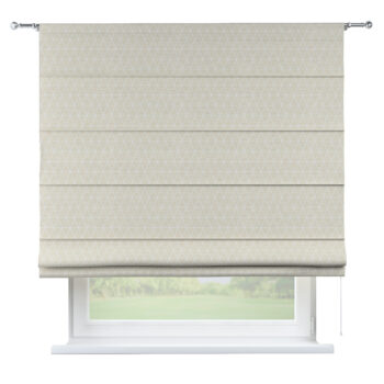 Rímska roleta Torino, trojuholníky na béžovo-ľanovom podklade, Sunny, 143-49