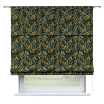 Rímska roleta Torino, zelené listy, Intenso Premium, 144-18