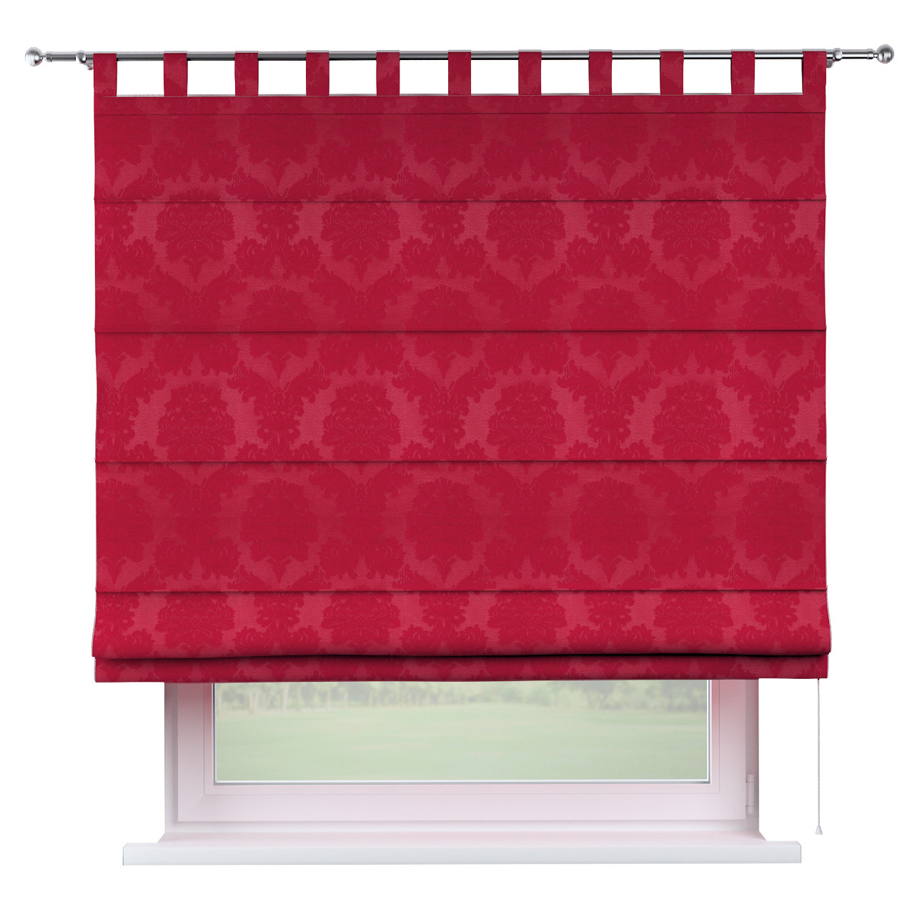 Rímska roleta Verona, bordová tkanina s vytkaným ornamentom , Damasco, 613-13 Rímska roleta Verona, bordová tkanina s vytkaným ornamentom , Damasco, 613-13