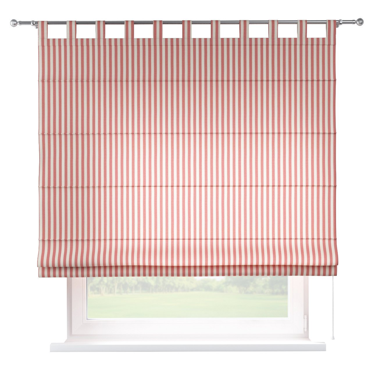 Rímska roleta Verona, červeno-biele prúžky, Quadro, 136-17 Rímska roleta Verona, červeno-biele prúžky, Quadro, 136-17