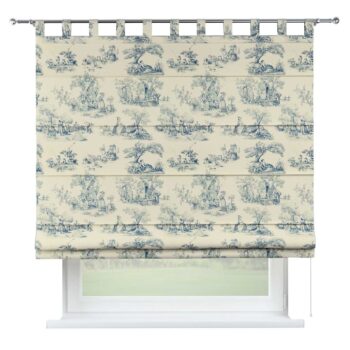 Rímska roleta Verona, modrý vzor na svetlobéžovom podklade, Avinon, 132-66