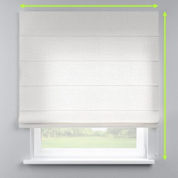 Rímska roleta s bielou krajkou, biela, Linen, 392-04