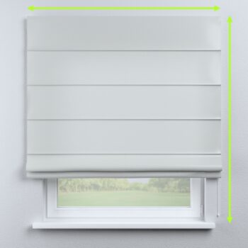 Rímska roleta s bielou krajkou, holubia strieborná, Damasco, 141-77