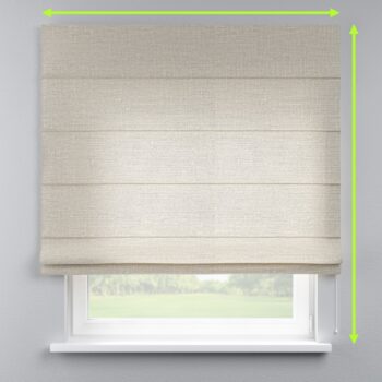 Rímska roleta s bielou krajkou, prírodný ľan, Linen, 392-05