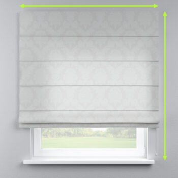 Rímska roleta s bielou krajkou, sivá, Damasco, 613-81