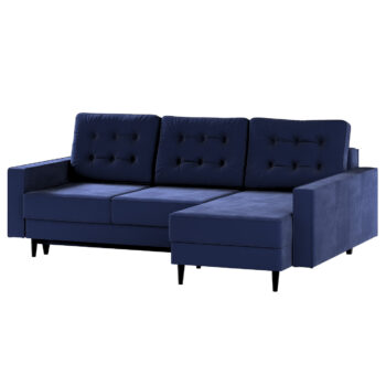 Rohová pohovka Svein, tmavomodrá, 224x164x91, Čalúnnické látky - pohovky, RI81