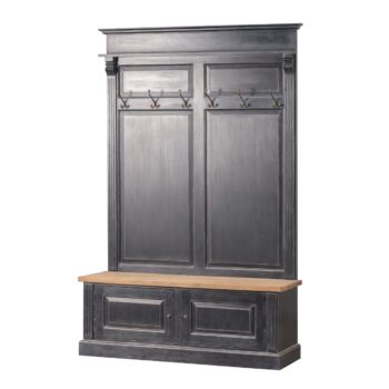 Šatník Bradford do predsiene 139 x 45 x 210 cm old black & natural, 139 x 41 x 210 cm