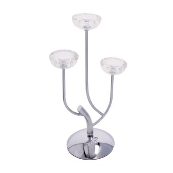 Svietnik Elisabeth silver wys. 44,5cm, 25x16x44,5cm