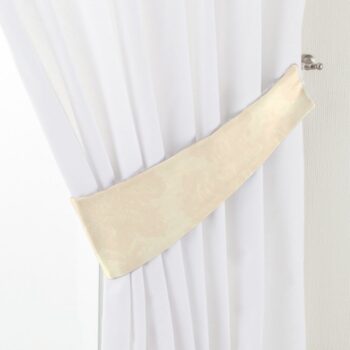 Úchyt Victoria, 1ks, béžová tkanina s vytkaným ornamentom , 12 x 70 cm, Damasco, 613-01