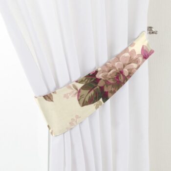 Úchyt Victoria, 1ks, ružovo-béžové ruže na krémovom podklade, 12 x 70 cm, Londres, 141-07