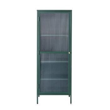 Vitrína Xappa slim green, 58 x 40,5 x 160,5 cm