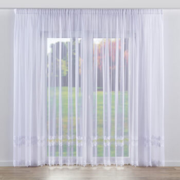 Záclona na riasiacej páske, biela, Voálové záclony, 186-35