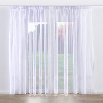 Záclona na riasiacej páske, biela, Voálové záclony, 186-36