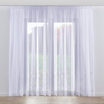 Záclona na riasiacej páske, biela, Voálové záclony, 186-38