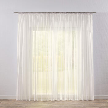 Záclona na riasiacej páske, krémová, Voálové záclony, 900-01