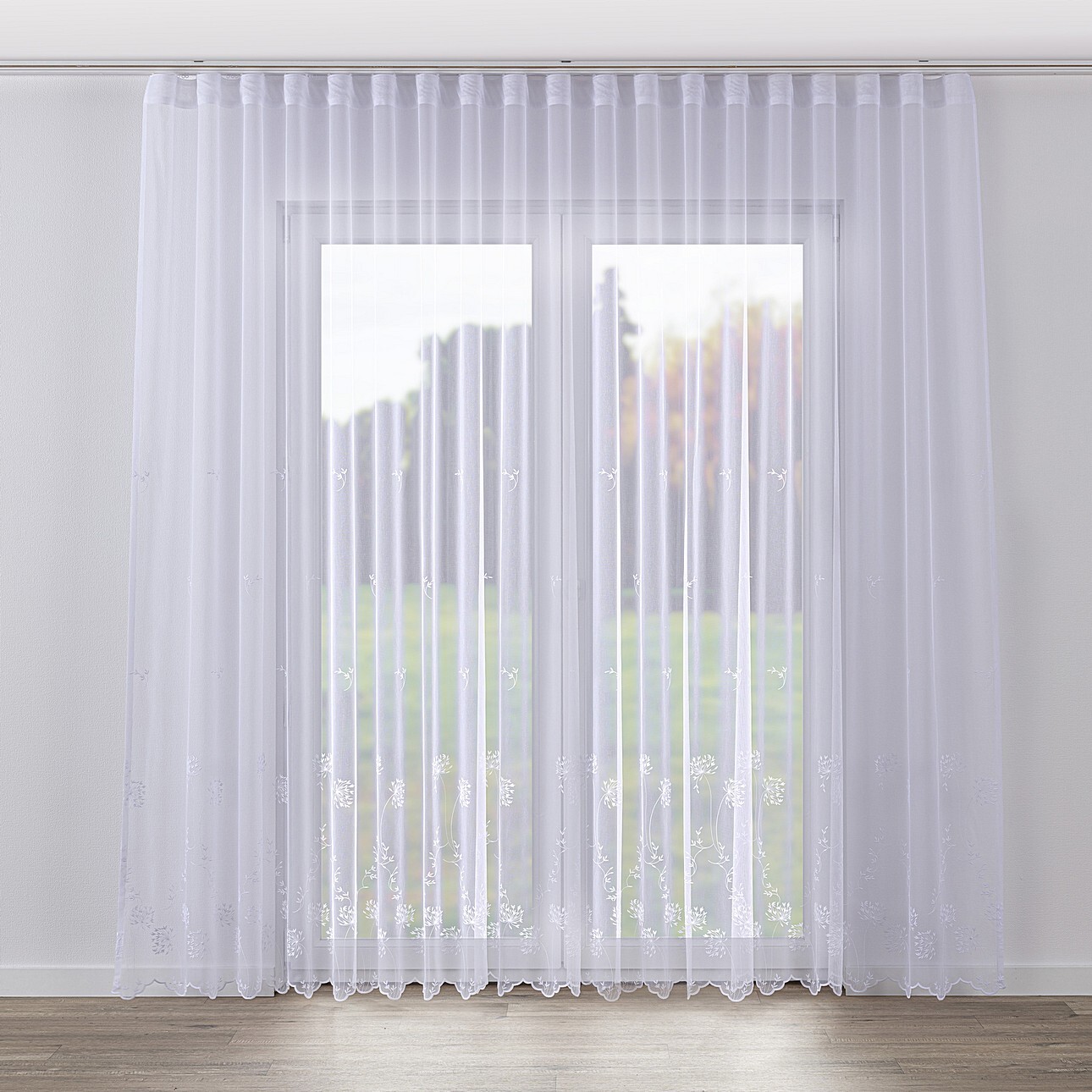 Záclona s riasením WAVE, biela, Voálové záclony, 186-38 Záclona s riasením WAVE, biela, Voálové záclony, 186-38