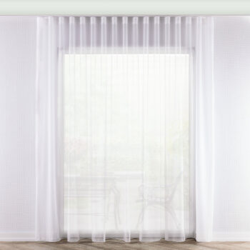 Záclona s riasením WAVE, biela, Voálové záclony, 901-00