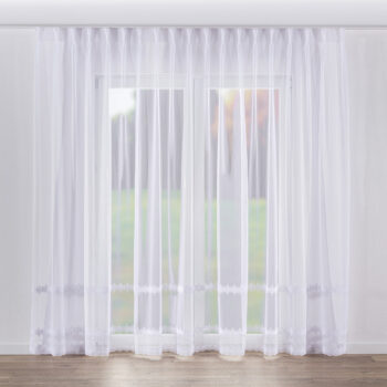 Záclona so systémom FLEX, biela, Voálové záclony, 186-39