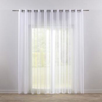 Záclona z voálu na kolieskach, biela , Voálové záclony, 900-00