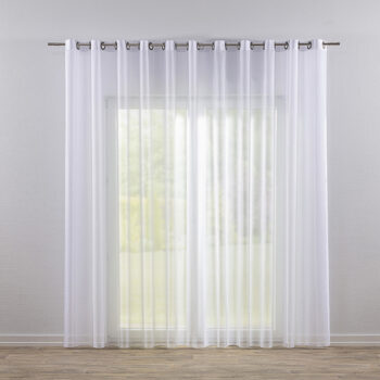 Záclona z voálu na kolieskach, biela, Voálové záclony, 901-00