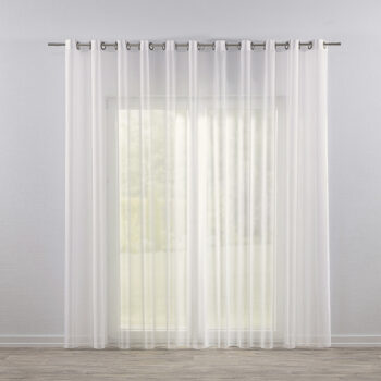 Záclona z voálu na kolieskach, ecru, Voálové záclony, 183-33