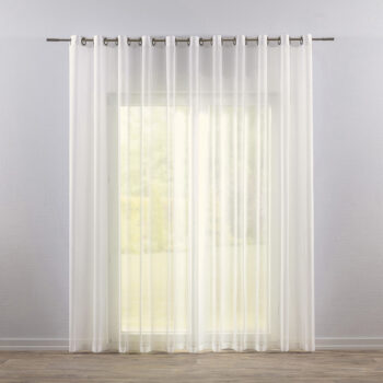 Záclona z voálu na kolieskach, krémová, Voálové záclony, 900-01