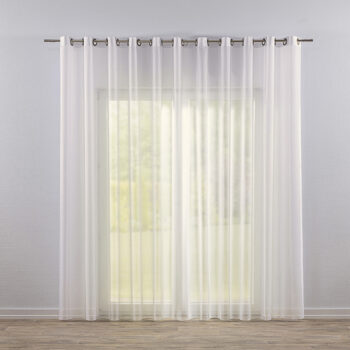 Záclona z voálu na kolieskach, krémová, Voálové záclony, 901-01