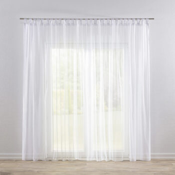 Záclona z voálu na pútkach, biela, Voálové záclony, 178-08