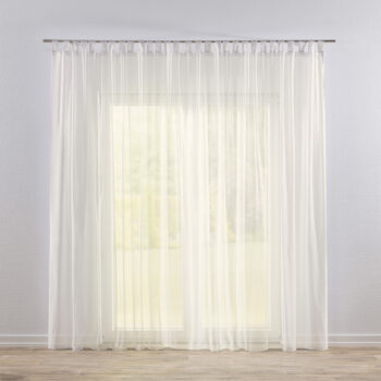 Záclona z voálu na pútkach, krémová, Voálové záclony, 901-01