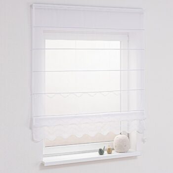 Záclonová roleta Modena, biela, Voálové záclony, 186-37