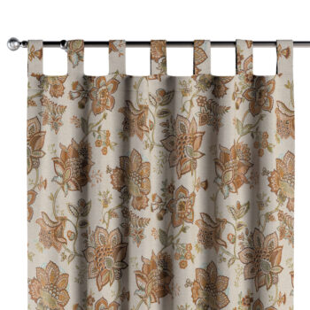 Záves na pútkach, béžové kvety, Intenso Premium, 144-27