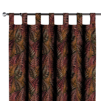 Záves na pútkach, bordová a zlatý list, Intenso Premium, 144-19