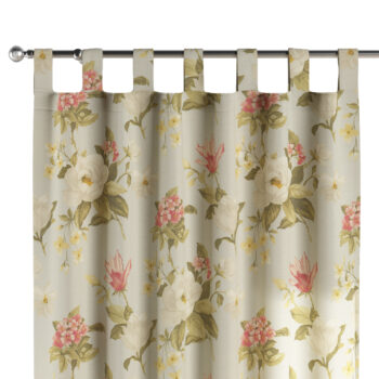 Záves na pútkach, duże kwiaty na niebieskim tle, Londres, 143-86