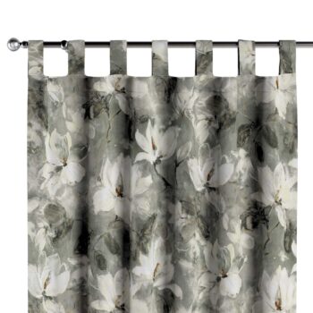 Záves na pútkach, grå-hvid, Velvet, 184-24