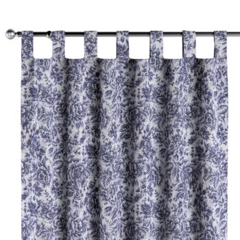 Záves na pútkach, modrá a biela, Arte, 144-04