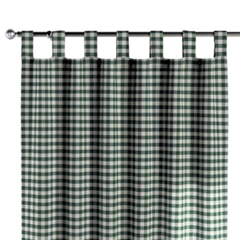 Záves na pútkach, zelená a biela kocka (1,5x1,5cm), Quadro, 144-34