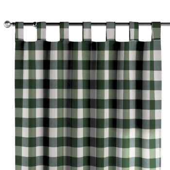 Záves na pútkach, zelená a biela kocka (5,5x5,5cm), Quadro, 144-36