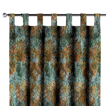 Záves na pútkach, zelená/oranžová, Intenso Premium, 144-31
