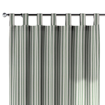 Záves na pútkach, zelené a biele pruhy (1,5 cm), Quadro, 144-35