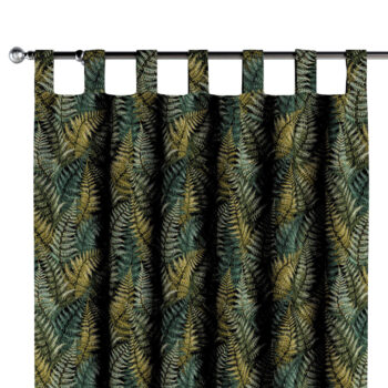 Záves na pútkach, zelené listy, Intenso Premium, 144-18