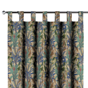 Záves na pútkach, zeleno-modrá, Intenso Premium, 144-29