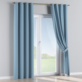 Záves s kolieskami, belaso modrá, Blackout - zatemňujúca, 269-08