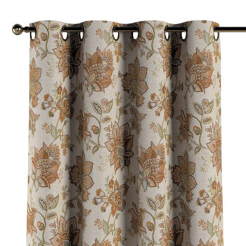 Záves s kolieskami, béžové kvety, Intenso Premium, 144-27