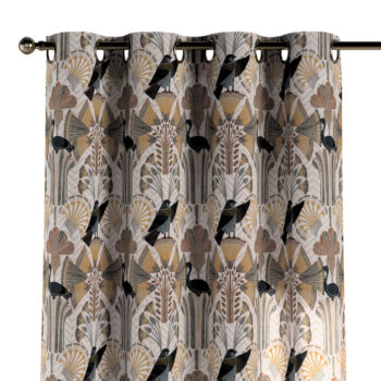 Záves s kolieskami, béžovo-hnedá, Eden, 144-25