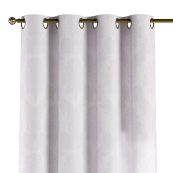 Záves s kolieskami, biela tkanina s vytkaným ornamentom , Damasco, 613-00