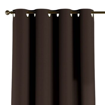 Záves s kolieskami, čokoládová, Cotton Panama, 702-03