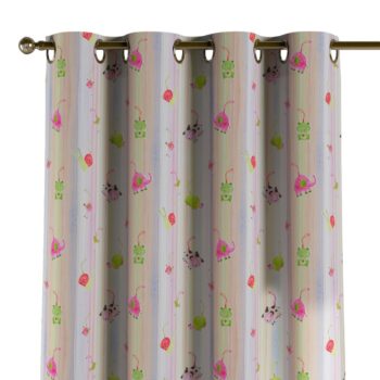 Záves s kolieskami, farebné zvieratka na farebnom pozadí, Výpredaj, 151-05