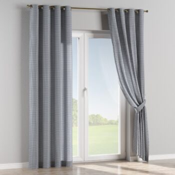 Záves s kolieskami, granátovo -biele malé káro, Quadro, 136-00